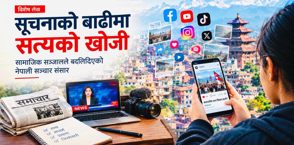 सूचनाको बाढीमा सत्यको खोजीः सामाजिक सञ्जालले बदलिदिएको नेपाली सञ्चार संसार